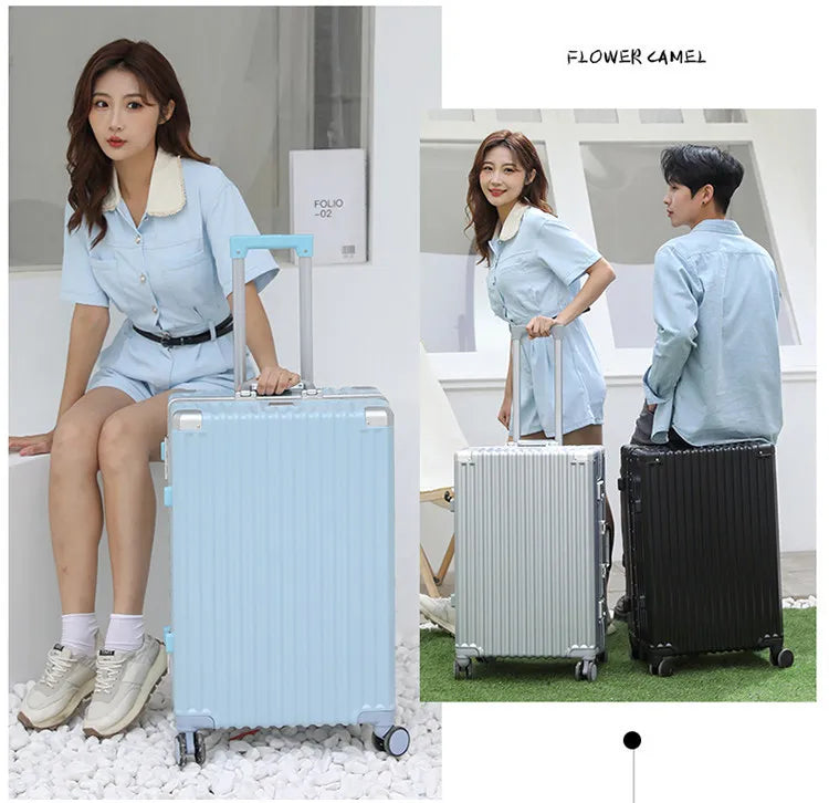 Carrier 28-inch Large-Capacity Suitcase Aluminum Frame Thickened Trolley Case Business Luggage Combination TSA Lock