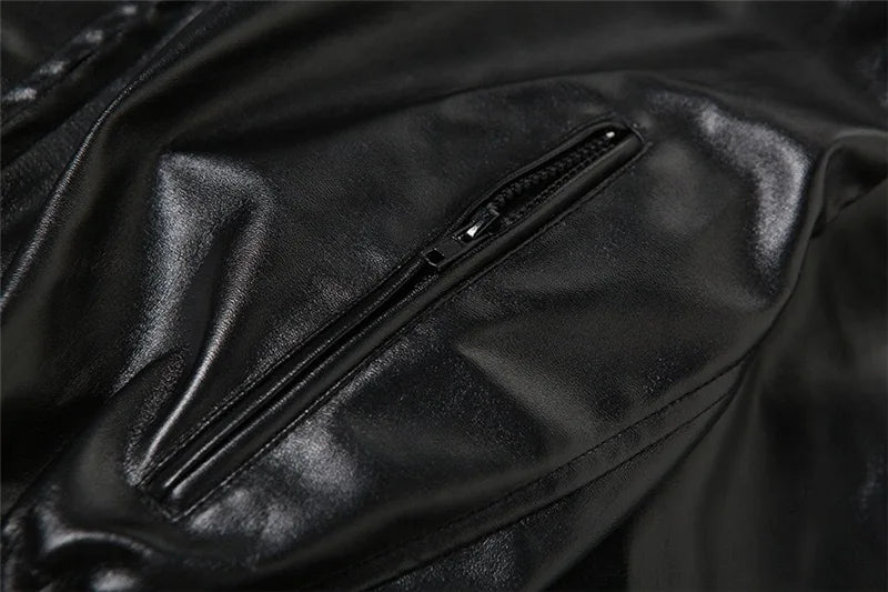 Short Coat Women Leather Jackets Zipper Full Sleeve Solid Streetwear Jacket Turn Down Collar Spliced Casual Coats Autumn 2026
