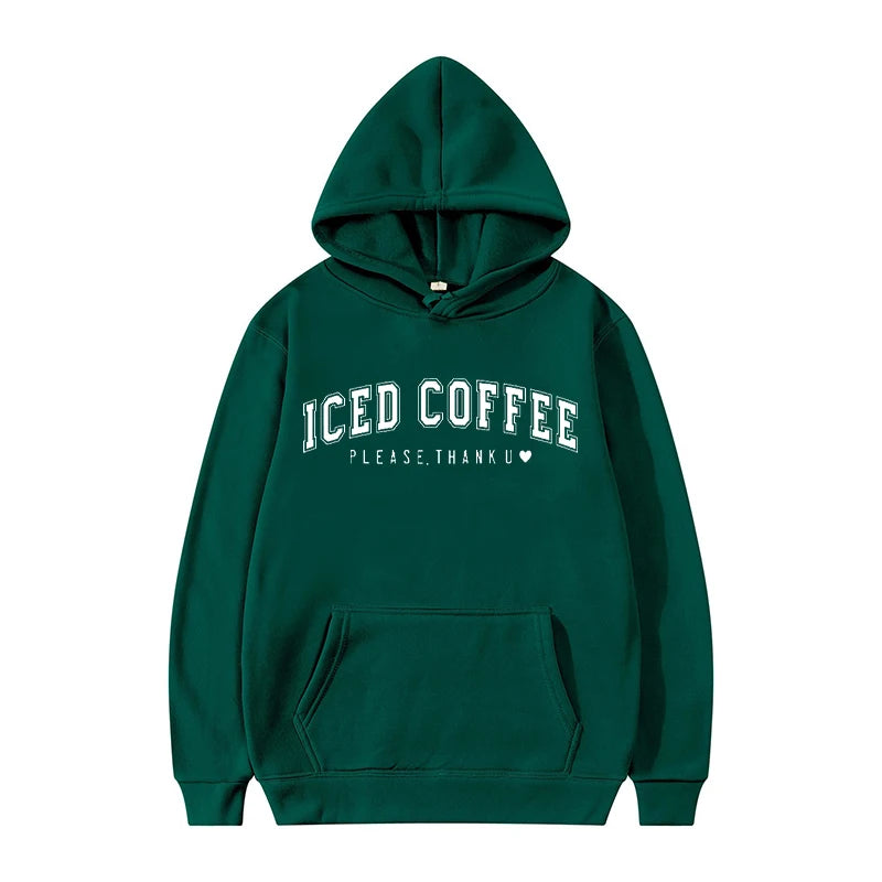 Men Letter Graphic Printed Hoodies Women Fashion Drawstring Long Sleeve Pocket Sweatshirts Casual Harajuku Hooded Pullover Coat