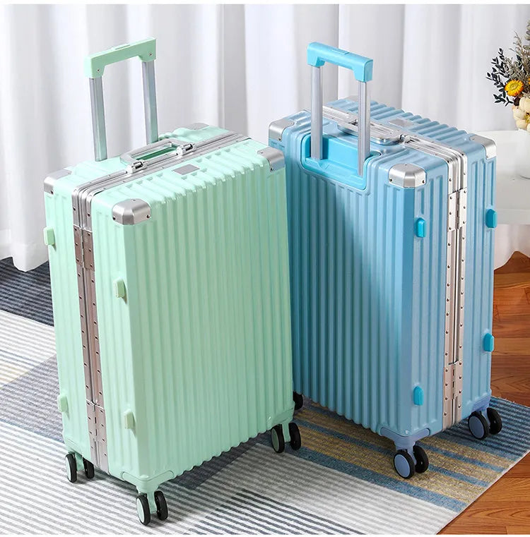 Carrier 28-inch Large-Capacity Suitcase Aluminum Frame Thickened Trolley Case Business Luggage Combination TSA Lock