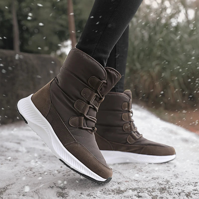 Winter Fashionable and Warm Snow Boots for Women Thickened Cotton Shoes Long Boots and Hiking Shoes for Women Zapatillas Mujer