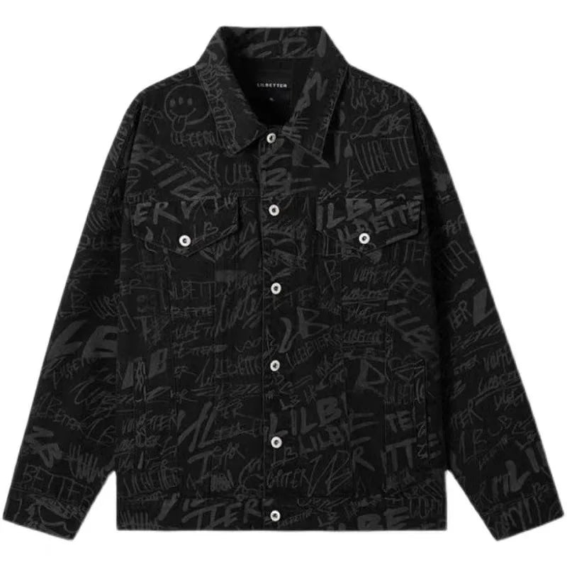 Men's Denim Jacket Vintage Distressed American Style Slim Fit Motorcycle Jacket Workwear Casual Coat Spring Autumn