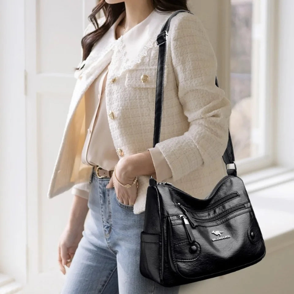 Luxury Messenger Bag Women Bags Designer Top Quality Soft Pu Leather Shoulder Crossbody Bags for Women Ladies Purses Handbags