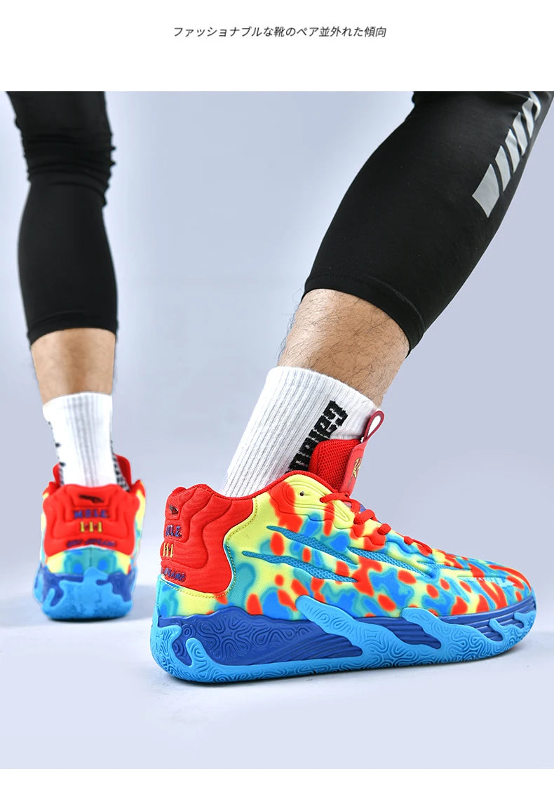 Three Ball Three Generation Lamelo Ball MB.01 Basketball Shoes Men's Actual Combat Cushioned Low-Top Sneakers Cushioned Rebound
