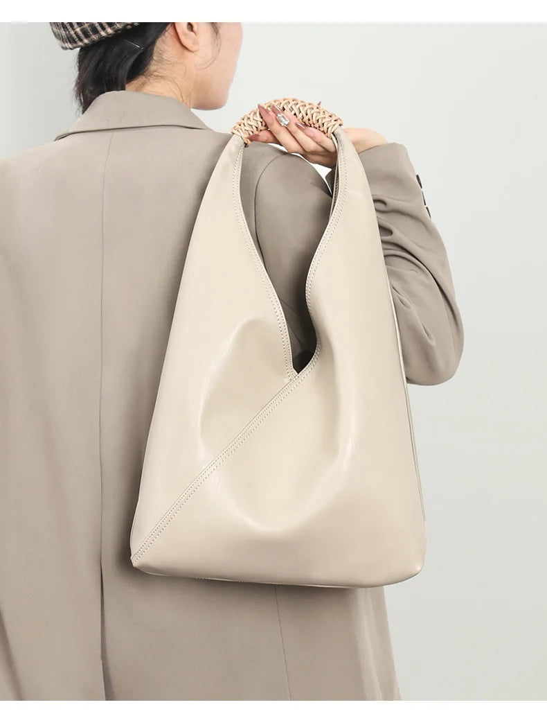 YANATARI Female Genuine Leather Bag Large Capacity Handbags Shoulder Bag Big Tote Bags for Women Shopping Bag Large Luxury Bag