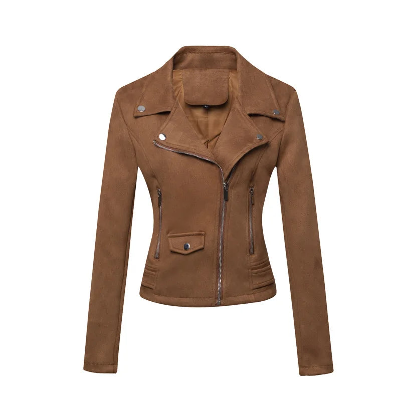 2026 New Women's Red Short Jacket, Fashion Casual Coat Black White Pink Green Brown Female Tops Outerwear XS S M L XL XXL