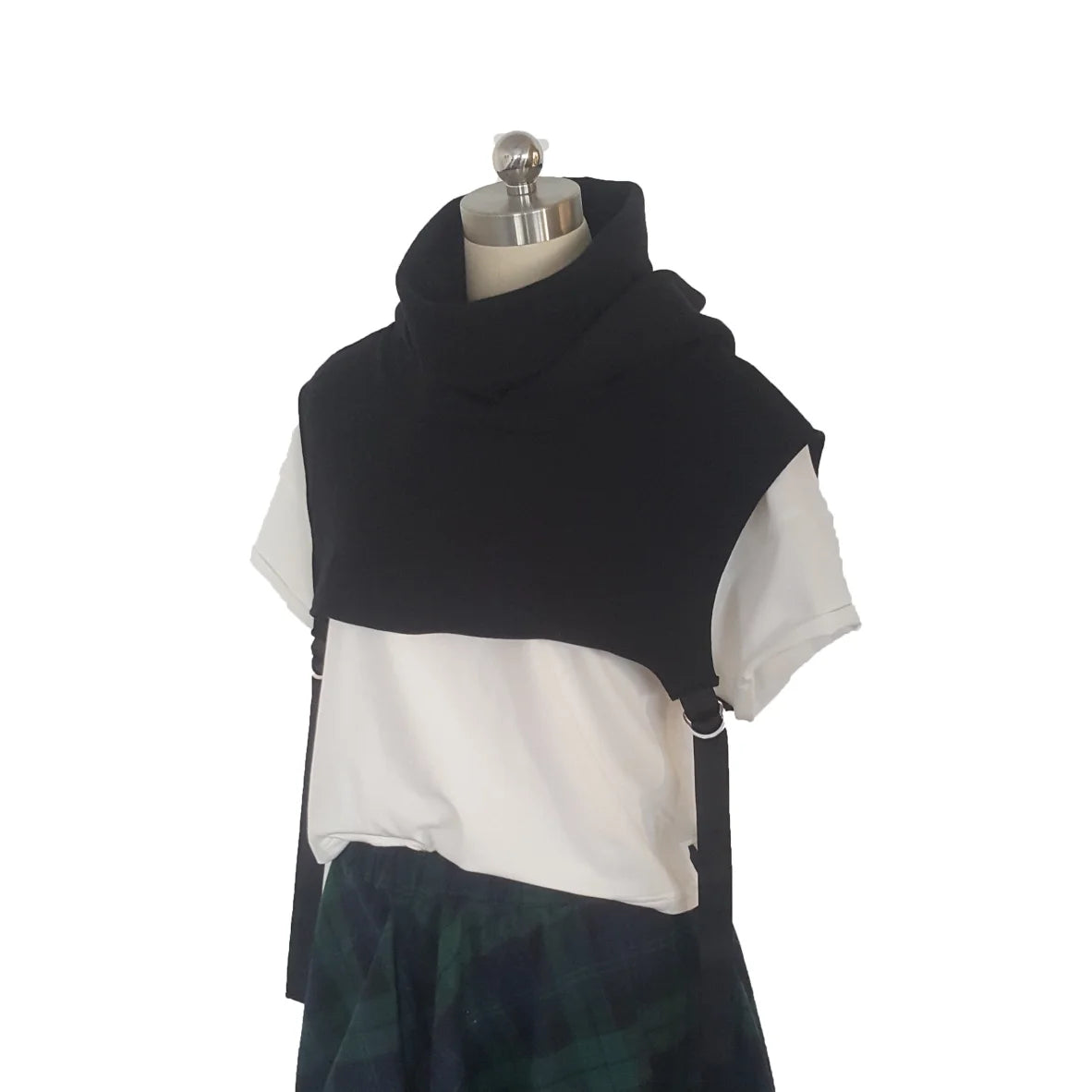 2025 Korean Fashion Hip Hop Punk Cropped Hoodie Men Women Techwear Style Adjustable Sport Casual Sleeveless Hoodies