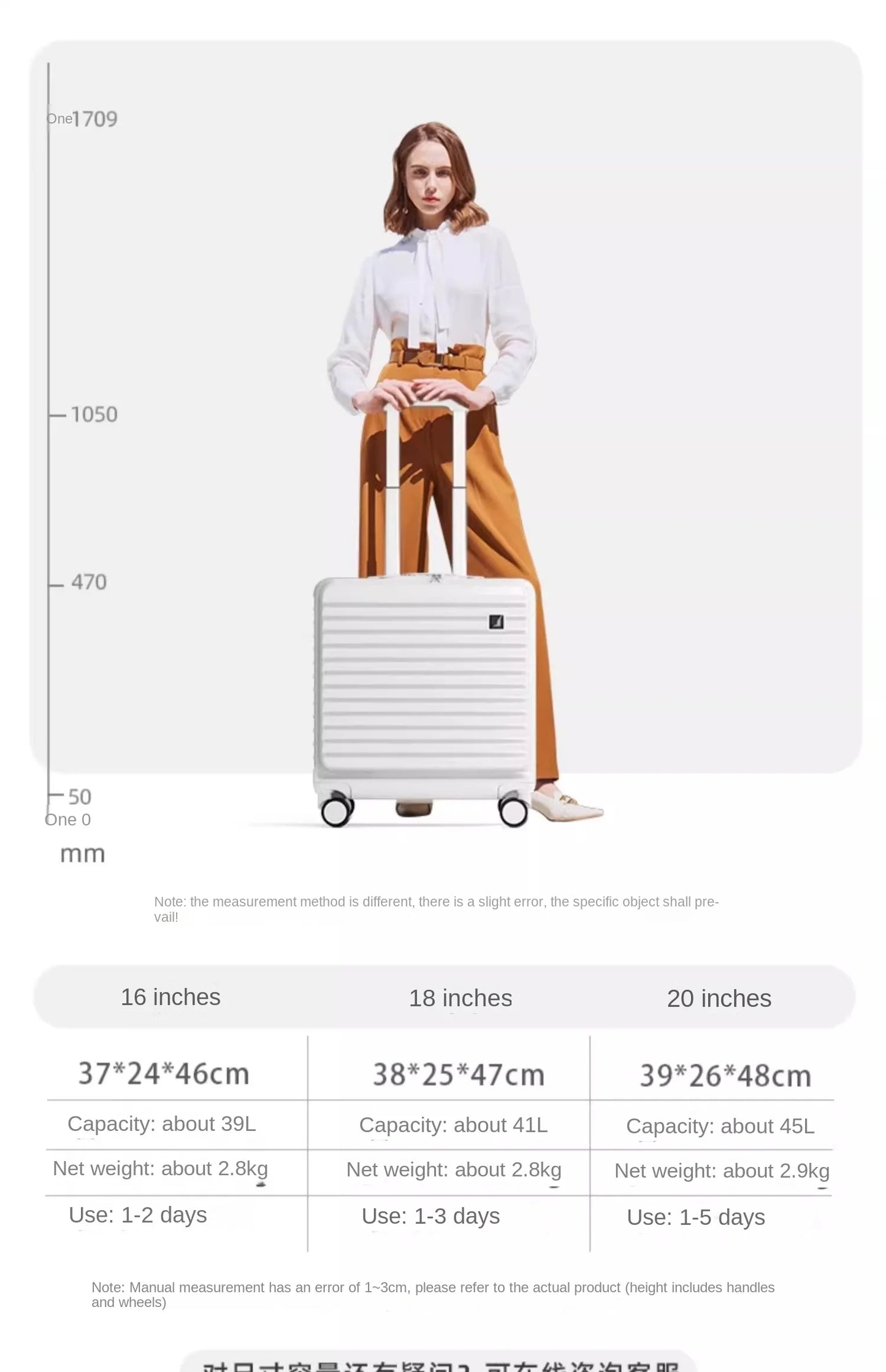 Front Opening 18/20 inch Suitcase Cabin Luggage Small 16 inch Short Trip Bag Ultra-light Aluminium Frame Luggage Large Capacity