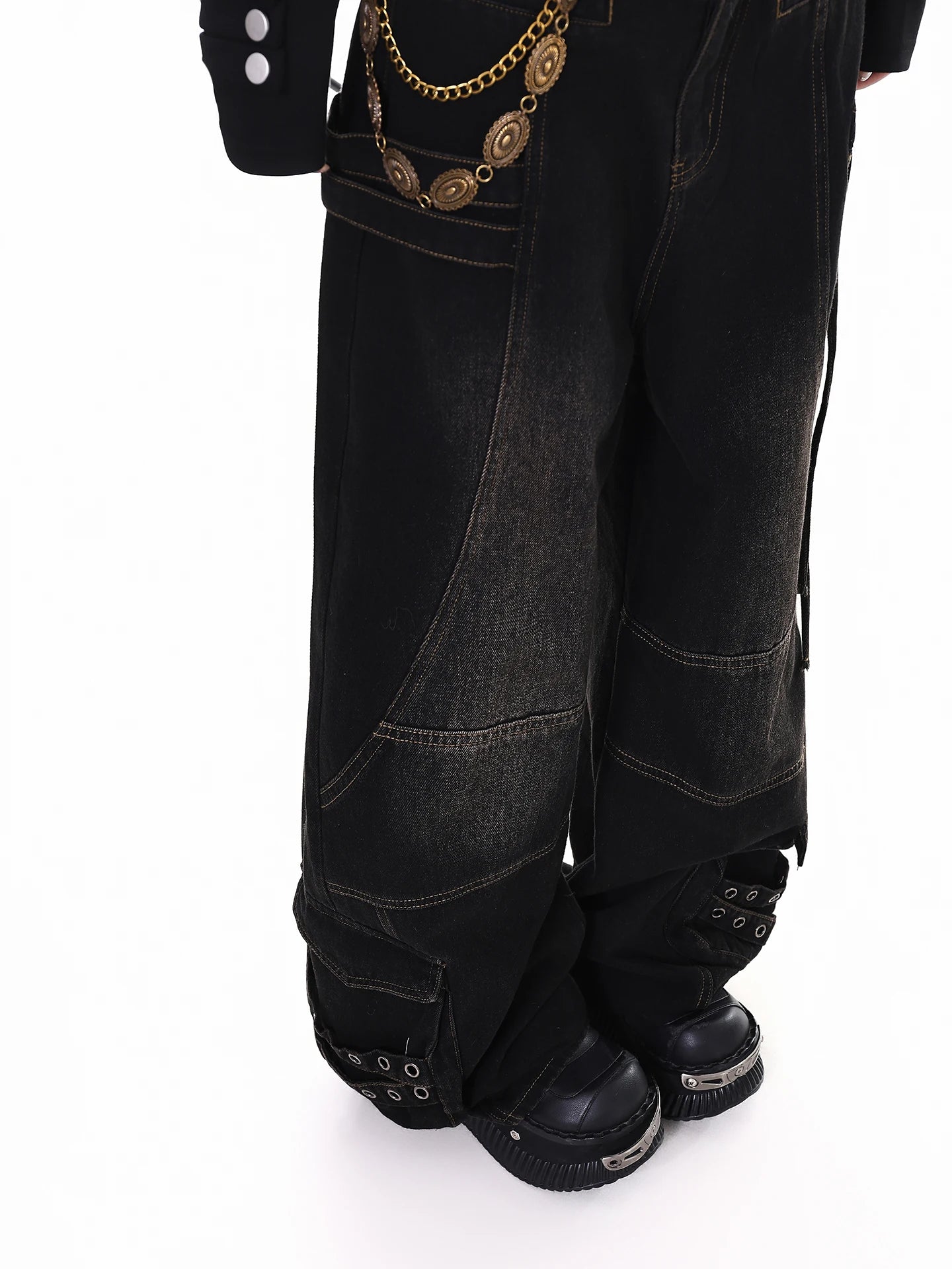 Street Style Orange Jelly Jeans Women's Loose Casual Wide Leg Pants Vintage Feel Comfortable Fit Spring Season Ladies Jeans
