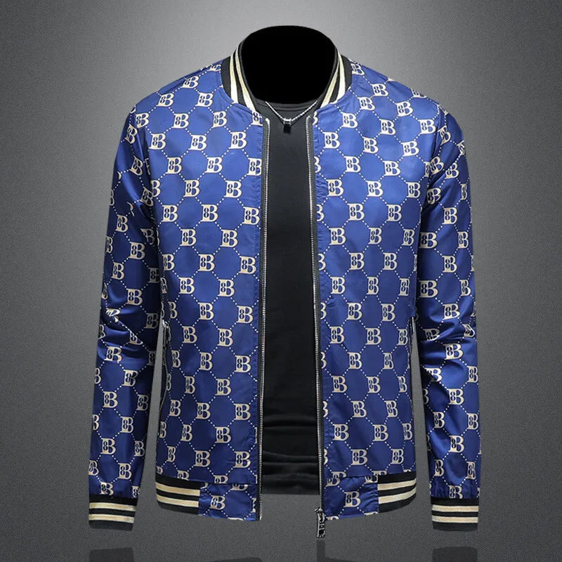 Luxury Letter Printed Baseball Jacket Men Autumn Winter Bomber Jacket Men Casual Business Windbreaker Coat Men Clothing 2025