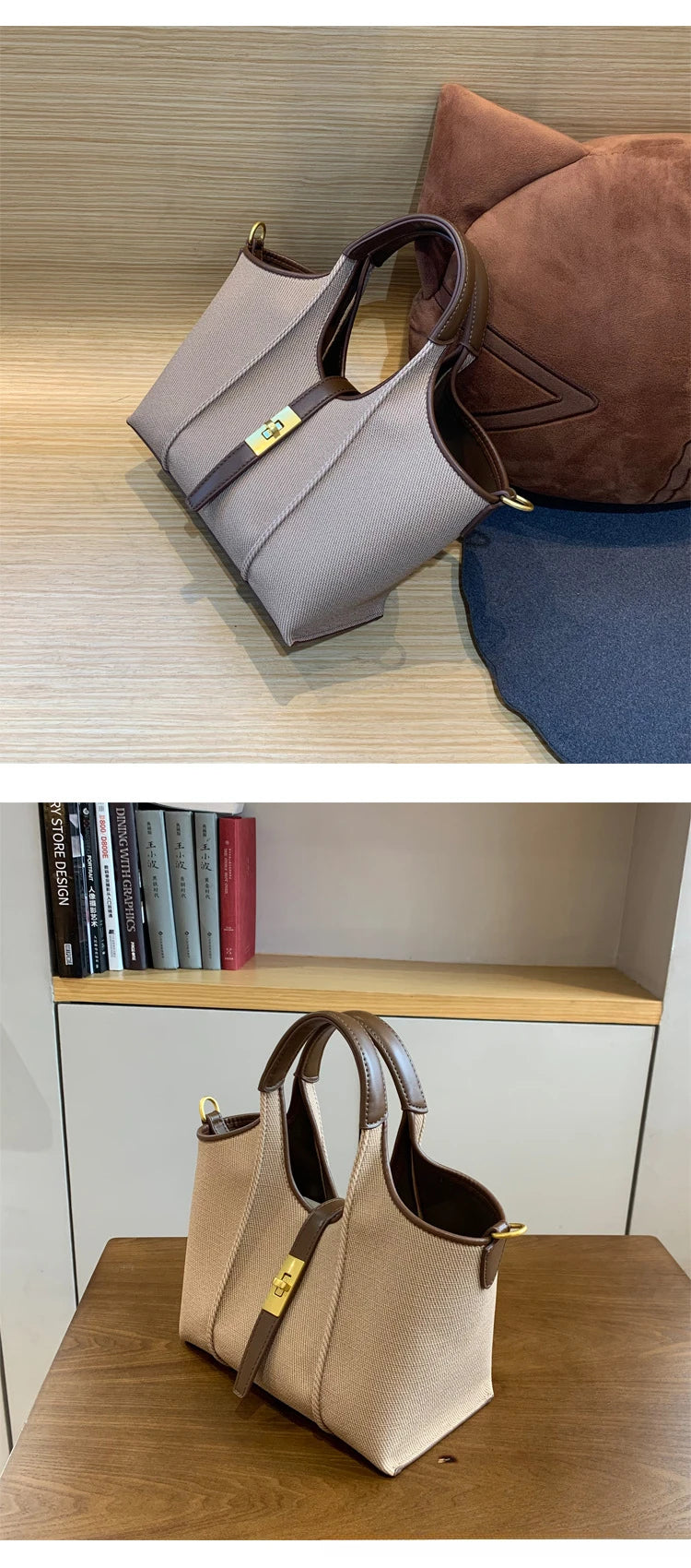 2024 New Handbag, Bags for  Women, High-quality Bucket Bag, Canvas Bag, Women's Crossbody Tote Bag