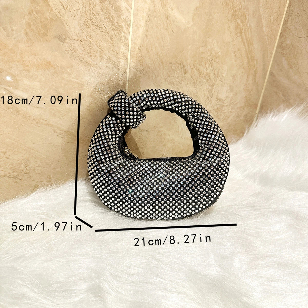 Full Diamond Dumpling Bag Women's Socialite Dinner Clutches Ladies Sparkling Rhinestone Evening Handbag Mini Banquet Party Purse