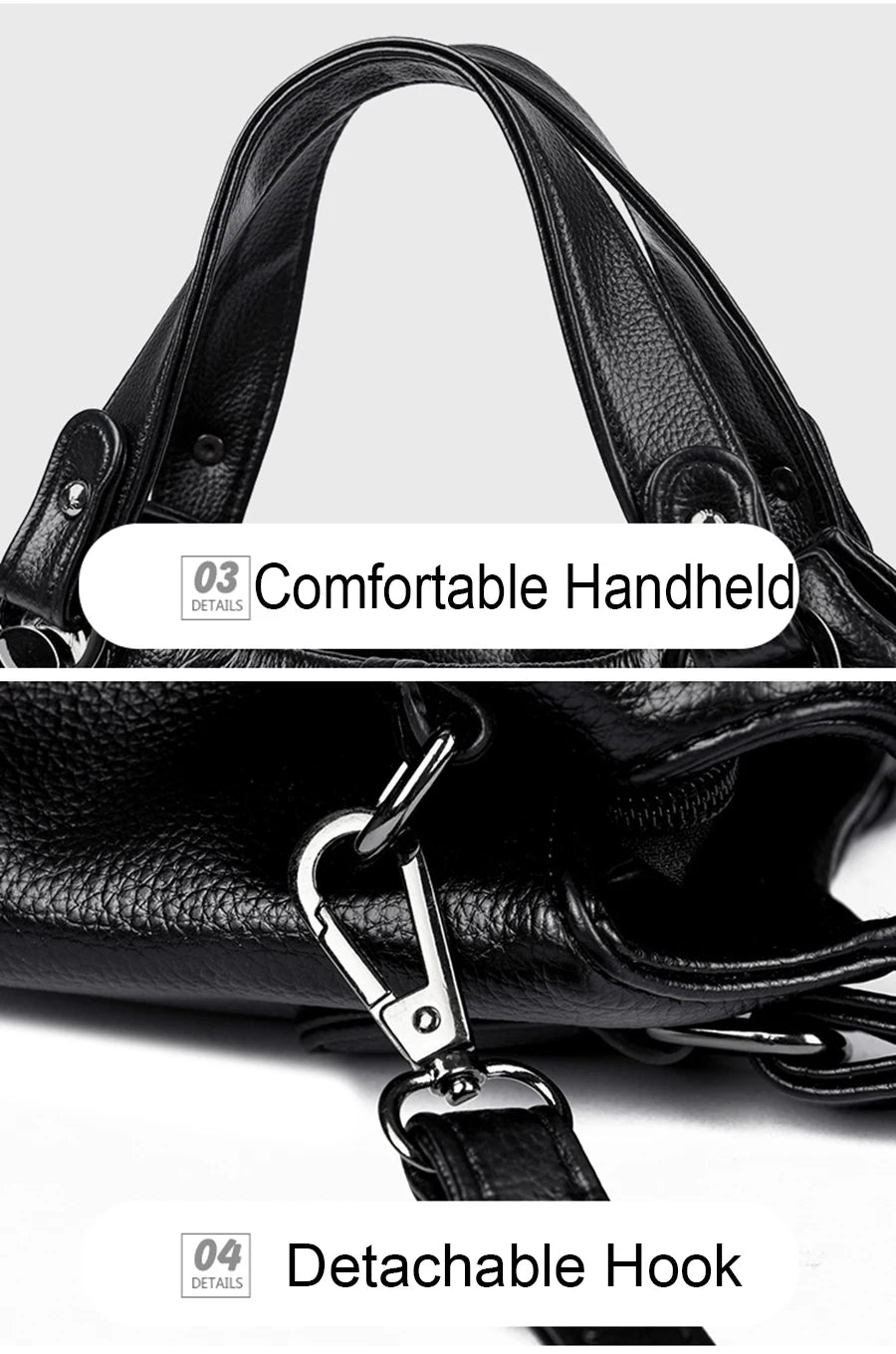 Fashion Lady Crossbody Bag Luxury Genuine Leather  Trend Women Shoulder Bags High Quality Vintage Large Capacity Handbag Bolsos