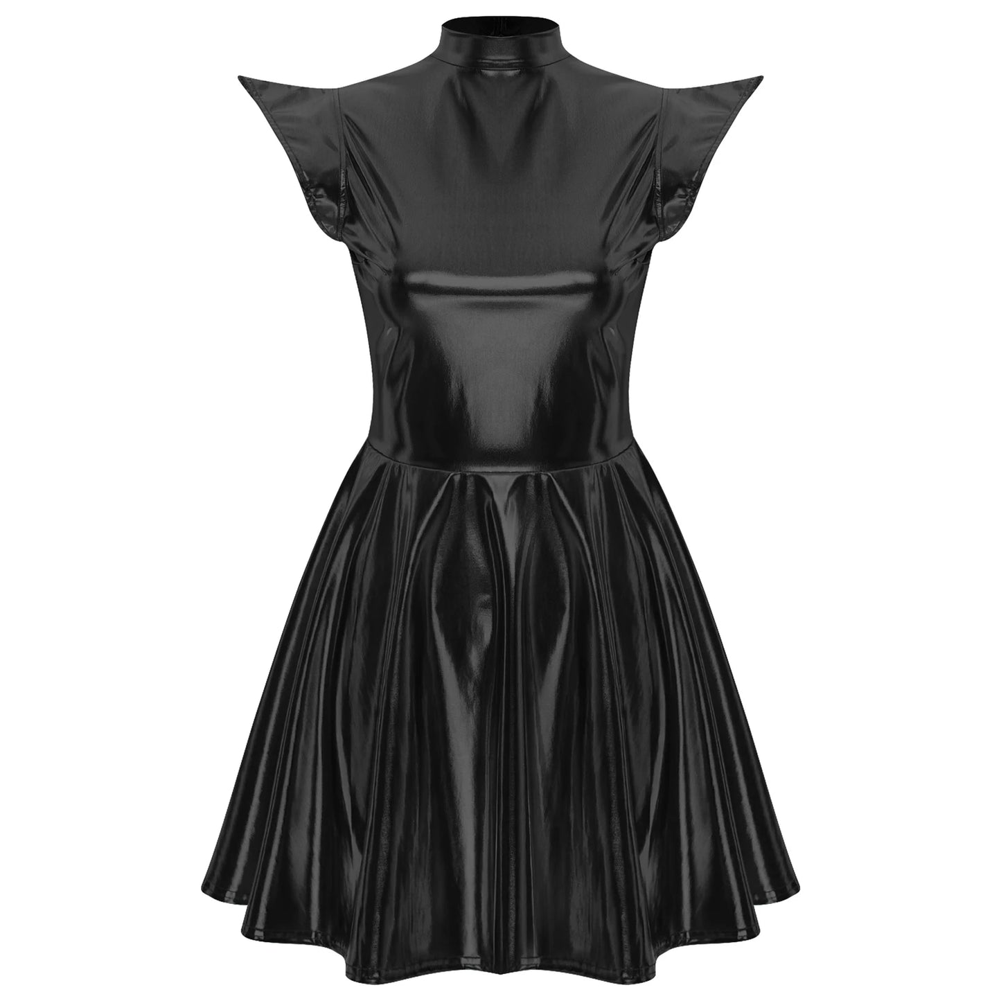 Womens Astronaut Alien Outer Space Alien Robot Cosplay Dress Halloween Cutie Costume Sequin Metallic Shiny A-line Mini Dresses