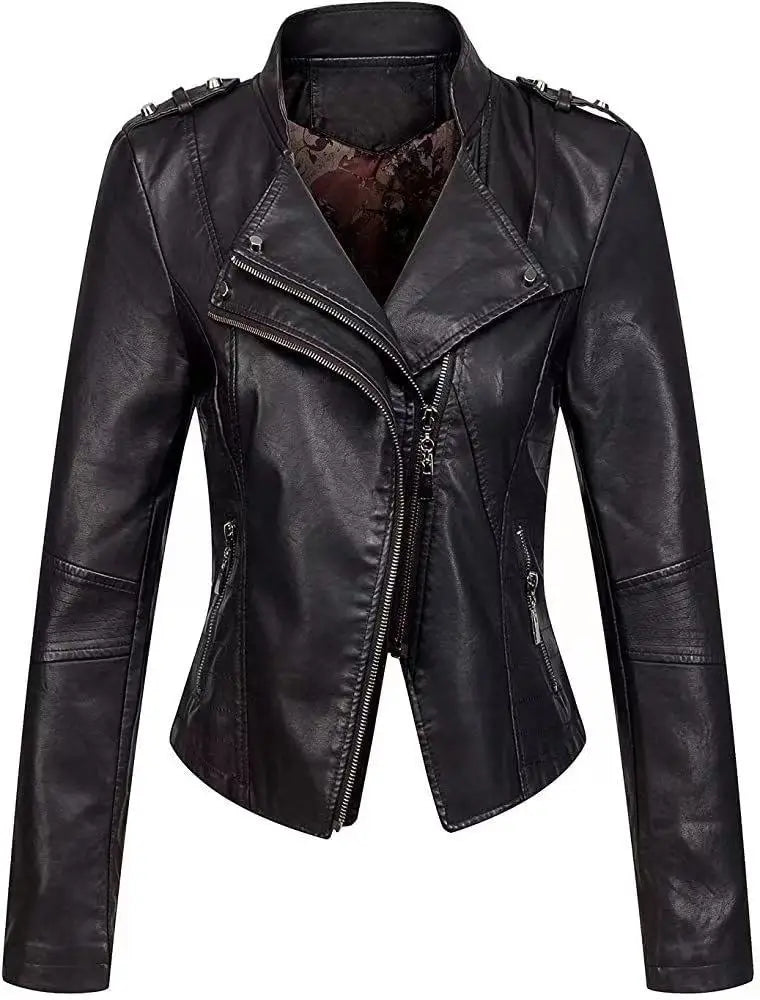 2025 New Autumn and Winter Leather Jacket Short Large Size Slim Fit Leather Jacket Thin Jacket Fashionable and Versatile