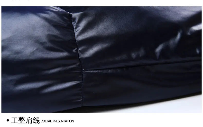 High End Thick Brand Casual Fashion Shiny Men Down Jacket Winter Warm Hooded Designer Parkas Windbreaker Puffer Feather Coats