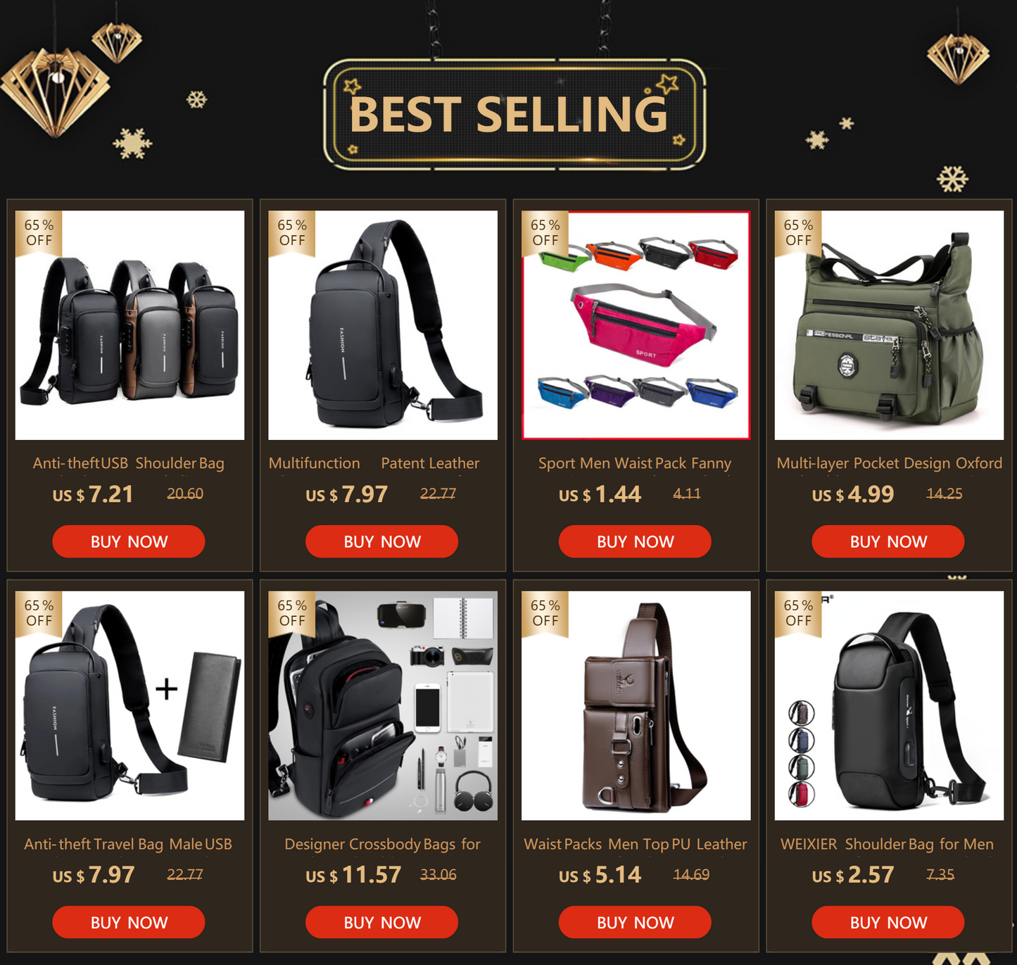 Designer Crossbody Bags for Fashion Shoulder Bags USB Charging Messenger Sling Bag Chest Bag Oxford Single Shoulder Strap Pack