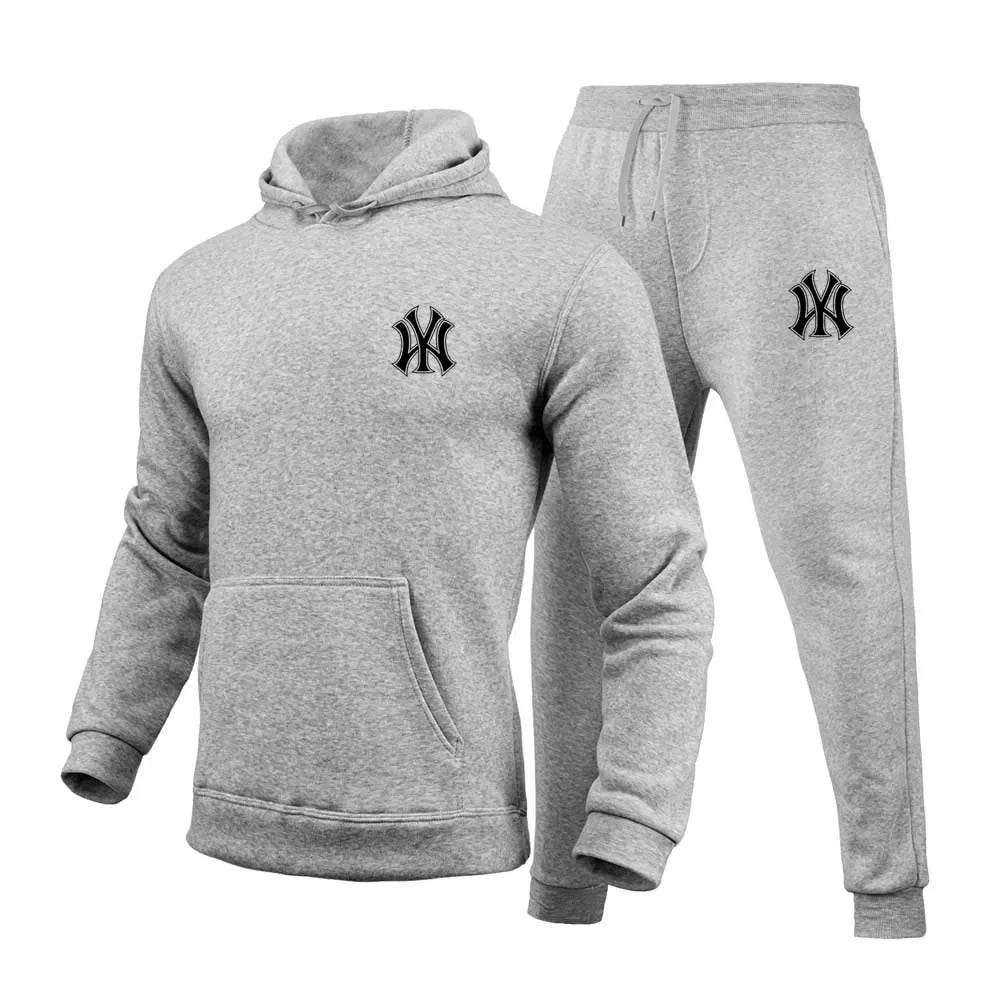 Sportswear, hoodies, drawstring pants, men's sports hoodies, running sportswear for autumn and winter