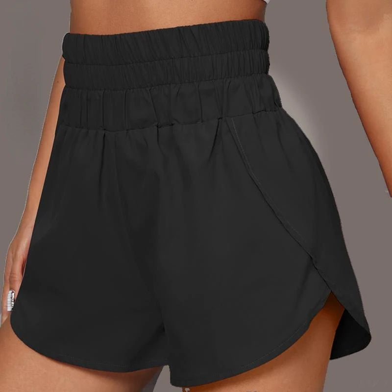 High Waisted Running Yoga Shorts for Women, Quick Dry Light Weight Liner High Split Athletic Gym Workout Shorts