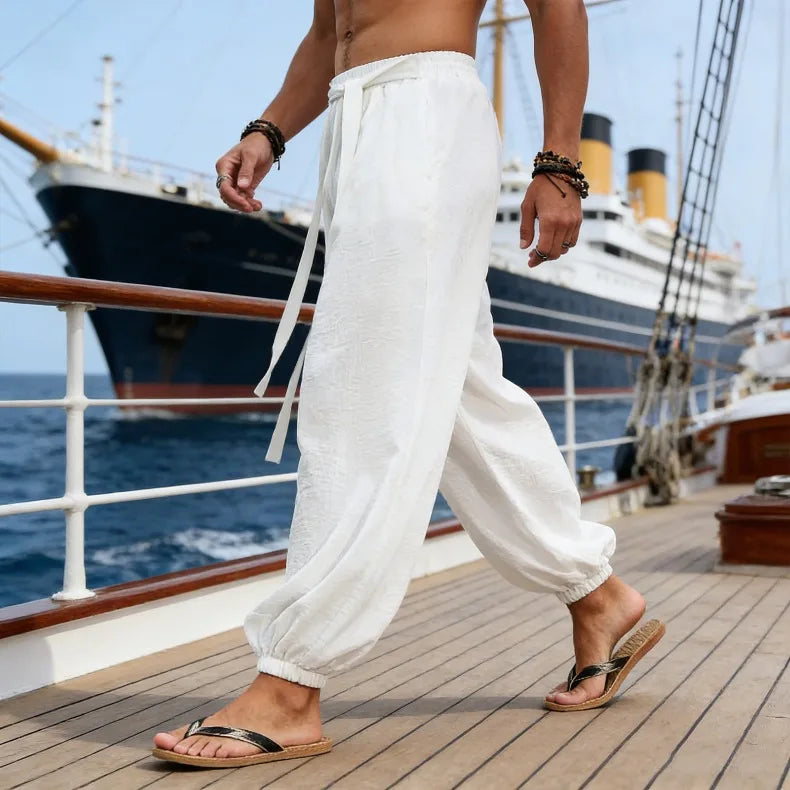 FGKKS Brand New Men Pants Fashion Casual Holiday Comfortable Cotton Loose Style Spring Pants Man Traveling Trousers