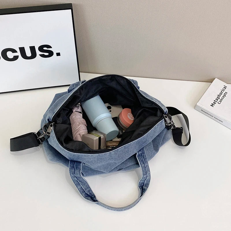 Fashion Big Denim Handbag Women Bag Lady Shoulder Messenger Bags Jeans Luxury Female Large Capacity Travel Tote bags