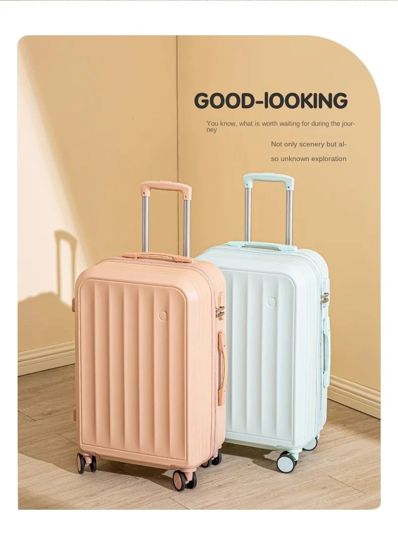 Large Capacity Suitcase Lightweight Suitcase Set 20 Inch Carry on Cabin Suitcase Trolley Luggage with Cup Holder