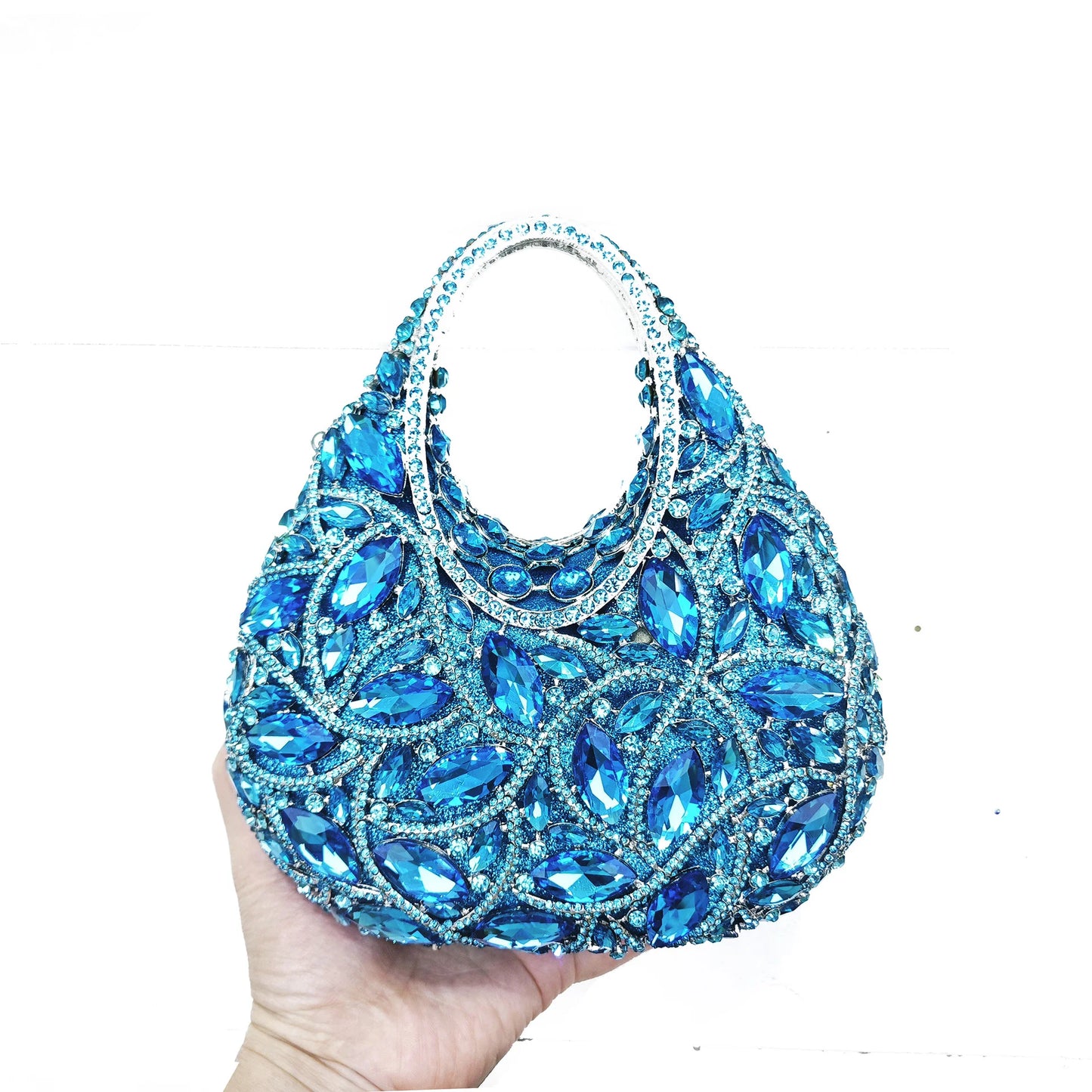 XIYUAN Women Red Rhinestone Evening Party Bags Fashion Shiny Diamond Handbag Wedding Bridal Clutches Gold Luxury Designer Purses