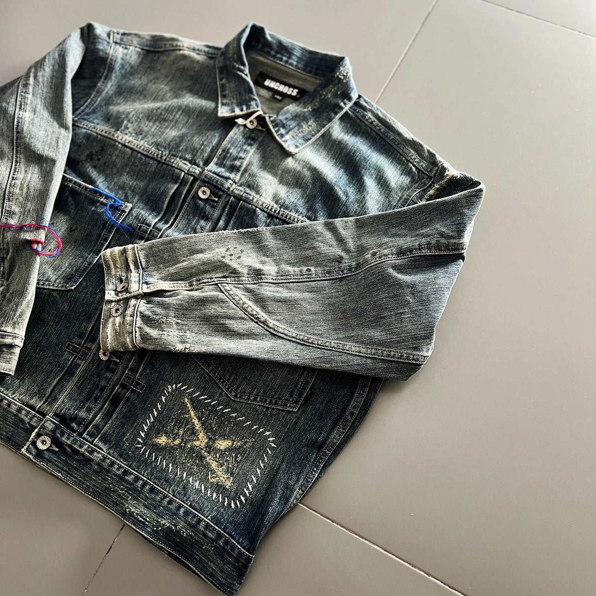 Vintage Washed Denim Jacket Loose Fit Short CleanFit Men's Jeans Coat Casual Style Button Closure Long Sleeve Cotton Jacket