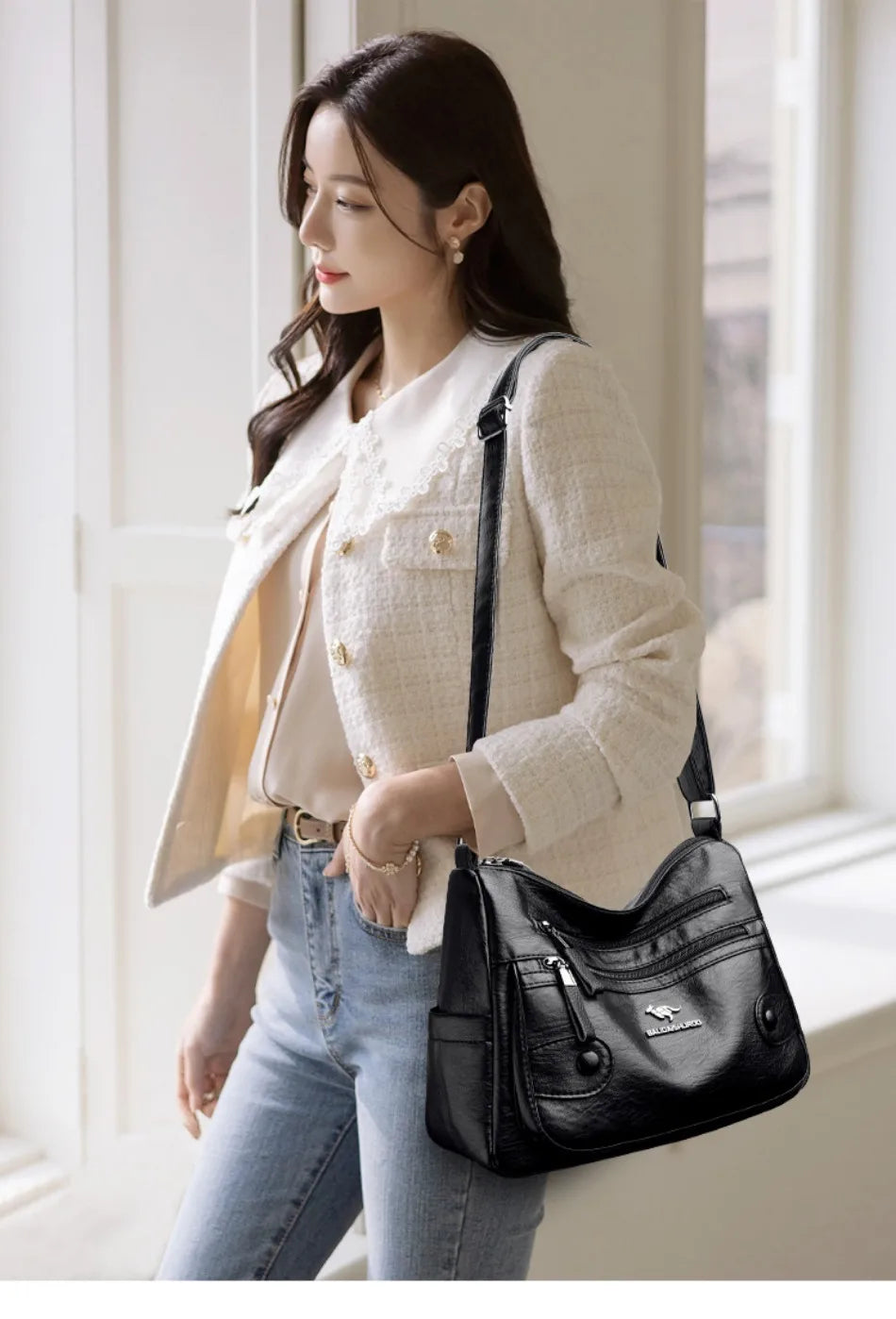 Luxury Messenger Bag Women Bags Designer Top Quality Soft Pu Leather Shoulder Crossbody Bags for Women Ladies Purses Handbags