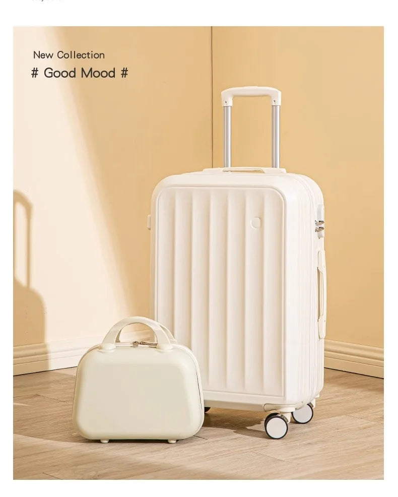 Large Capacity Suitcase Lightweight Suitcase Set 20 Inch Carry on Cabin Suitcase Trolley Luggage with Cup Holder