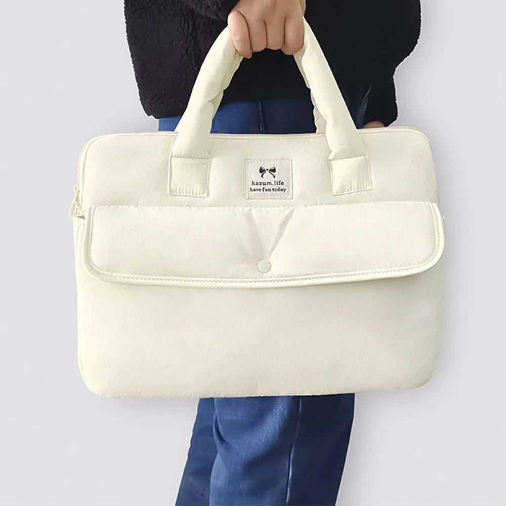 Fashion 15.6inch Portable Laptop Bags Bow with Handle Laptop Case Lightweight Cute Notebook Sleeve Women's Bag