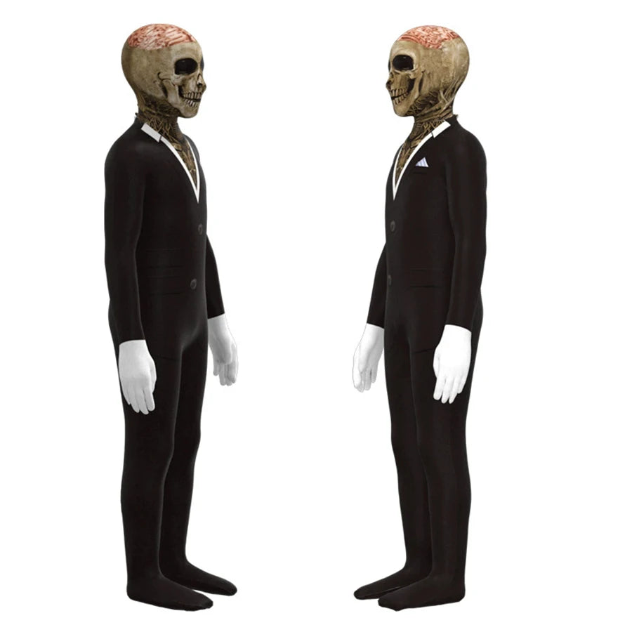 Halloween Costumes Ghost Skull Cosplay Jumpsuit for Kids Child Adults Scary Skeleton Bodysuit Halloween Mask Carnival Clothes