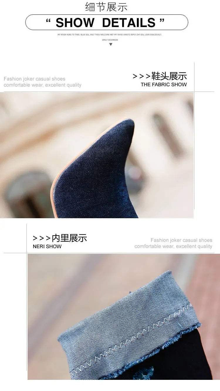 Summer Autumn Thigh High Boots Women Fashion Peep Toe Over The Knee Boots Blue Denim Jeans Zipper Long Boots Shoes Ladies