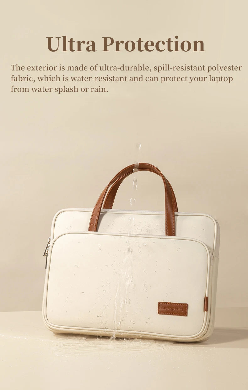 Laptop Bag Women Slim Briefcase Notebook Carring Case for MacBook Air 13 Pro 14 M5 Huawei Matebook Lenovo Acer Xiaomi 15.6 inch