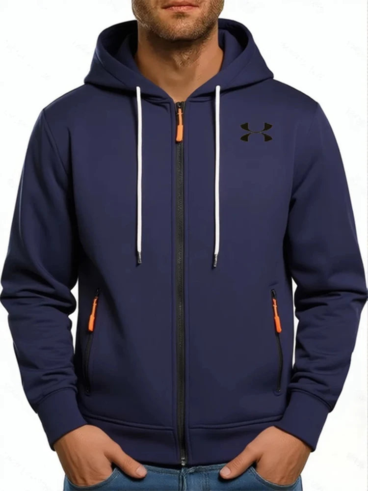 Casual Fashion Black Gray Zip Hip Hop Sportswear Sweatshirt Men/Women Publishing House Men's Hoodie promo streetwear promo