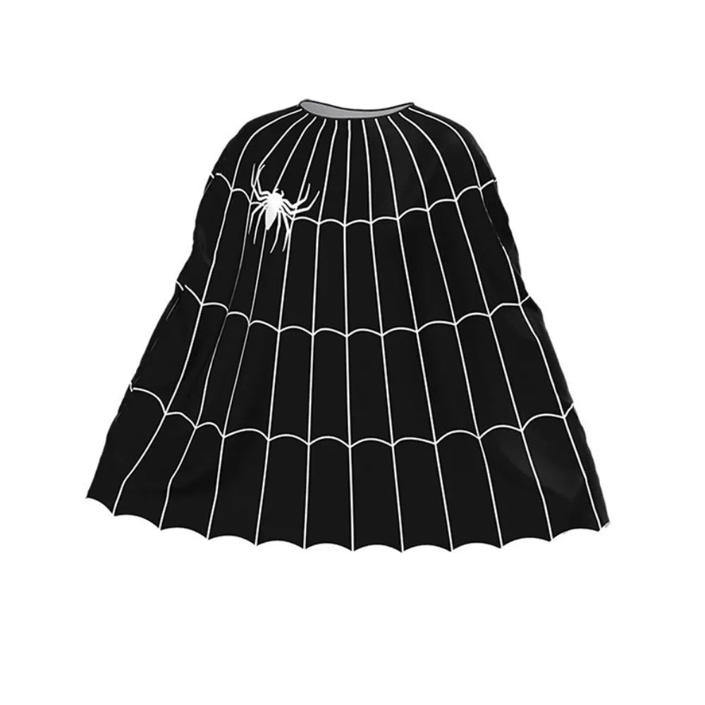 Clothing Prop Halloween Cosplay Cape Loose Spider Net Ghost Hooded Cloak Pumpkin Fun Interaction Witch Cosplay Cloak