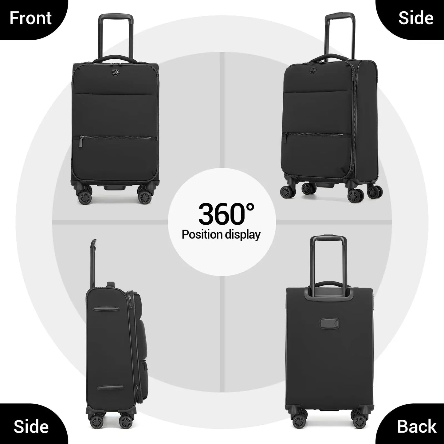 Miss Lulu WOMEN'S Trolley-Lightweight Trolley 59.5x36.5x25 cm, With Separate Wet compartment, Ideal for Short Trips & Business