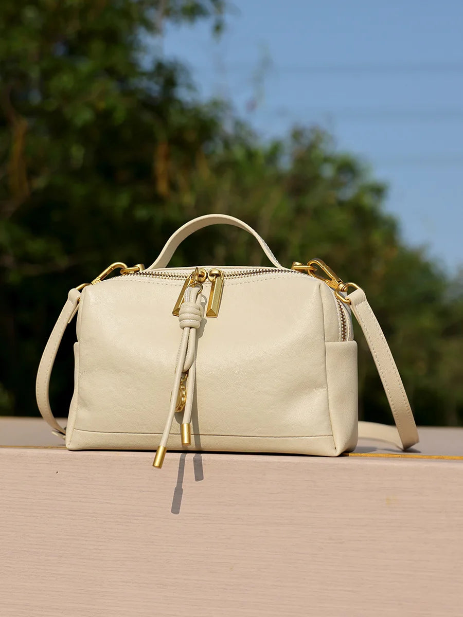 YANATARI Luxury Handbags Female Crossbody Bags Shoulder Bag Women Bags New Fashion 2026 Genuine Cowhide Leather Satchel
