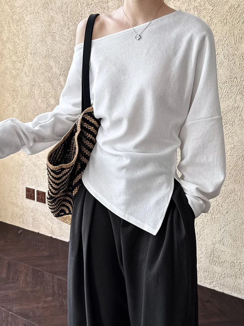 2026 Women Spring Sexy Off The Shoulder Cotton Hoodies Long Sleeve Casual Pullovers Clothes Women Tops Sweatershirt