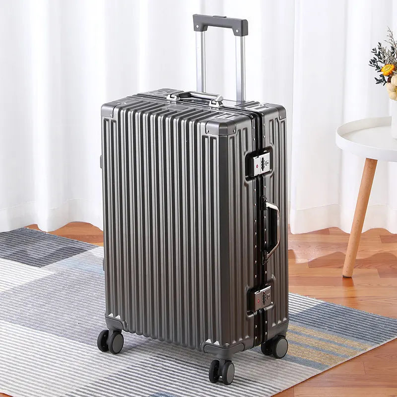 Carrier 28-inch Large-Capacity Suitcase Aluminum Frame Thickened Trolley Case Business Luggage Combination TSA Lock