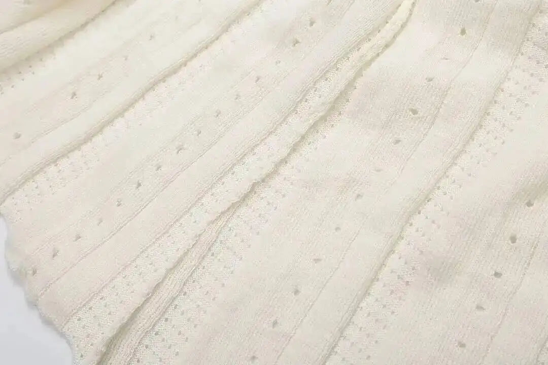 Elegant Knit Dress For Women White Slim O-neck Single Breasted Short Sleeve Long Dresses Female Spring Fashion Lady Robe T88X
