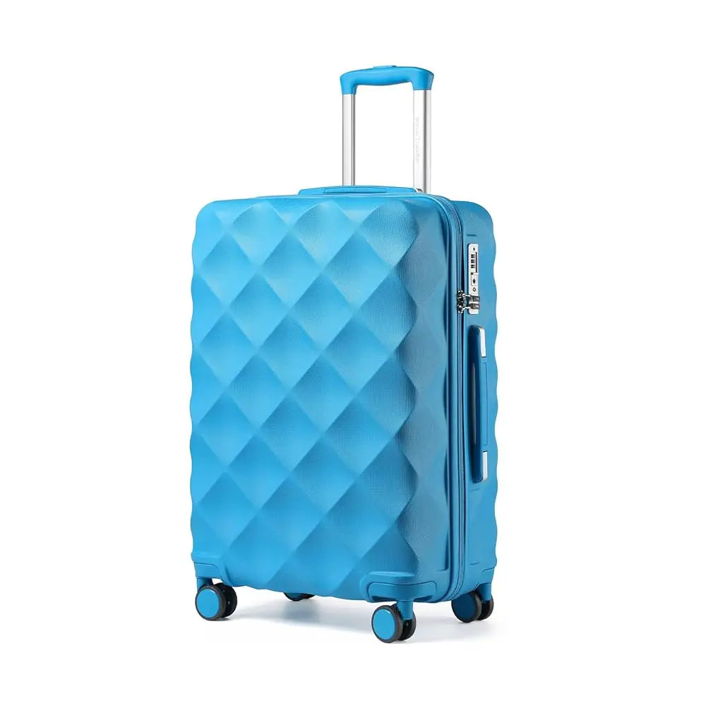 British Traveller Lightweight Hard Shell Suitcase - 13" 20" 24" 28" Cabin & Checked Luggage with 360° Spinner Wheels & TSA Lock