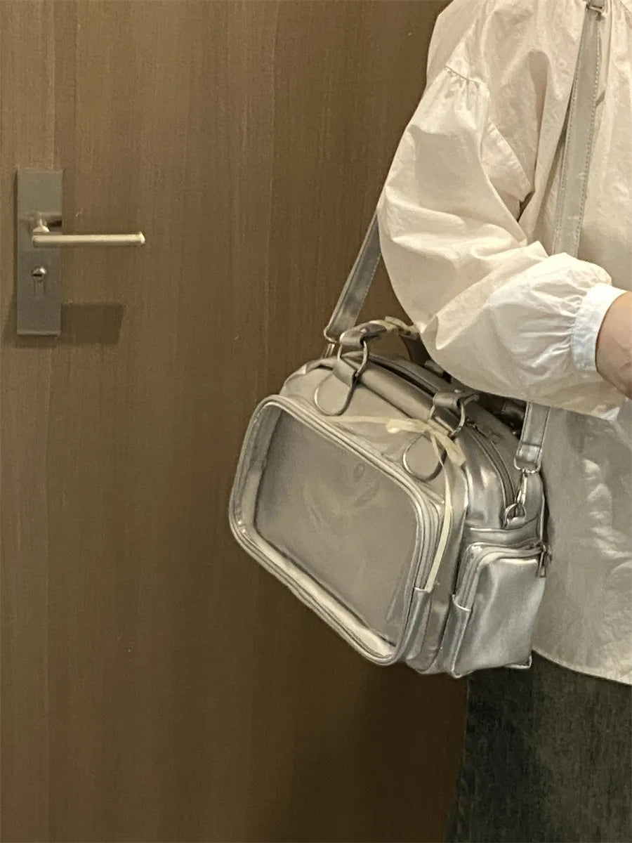 Anime Two-Dimension Japanese Uniform Bag Jk Shoulder Bag Large Capacity Crossbody Versatile Badge Display Bag Doll Itabag Purse