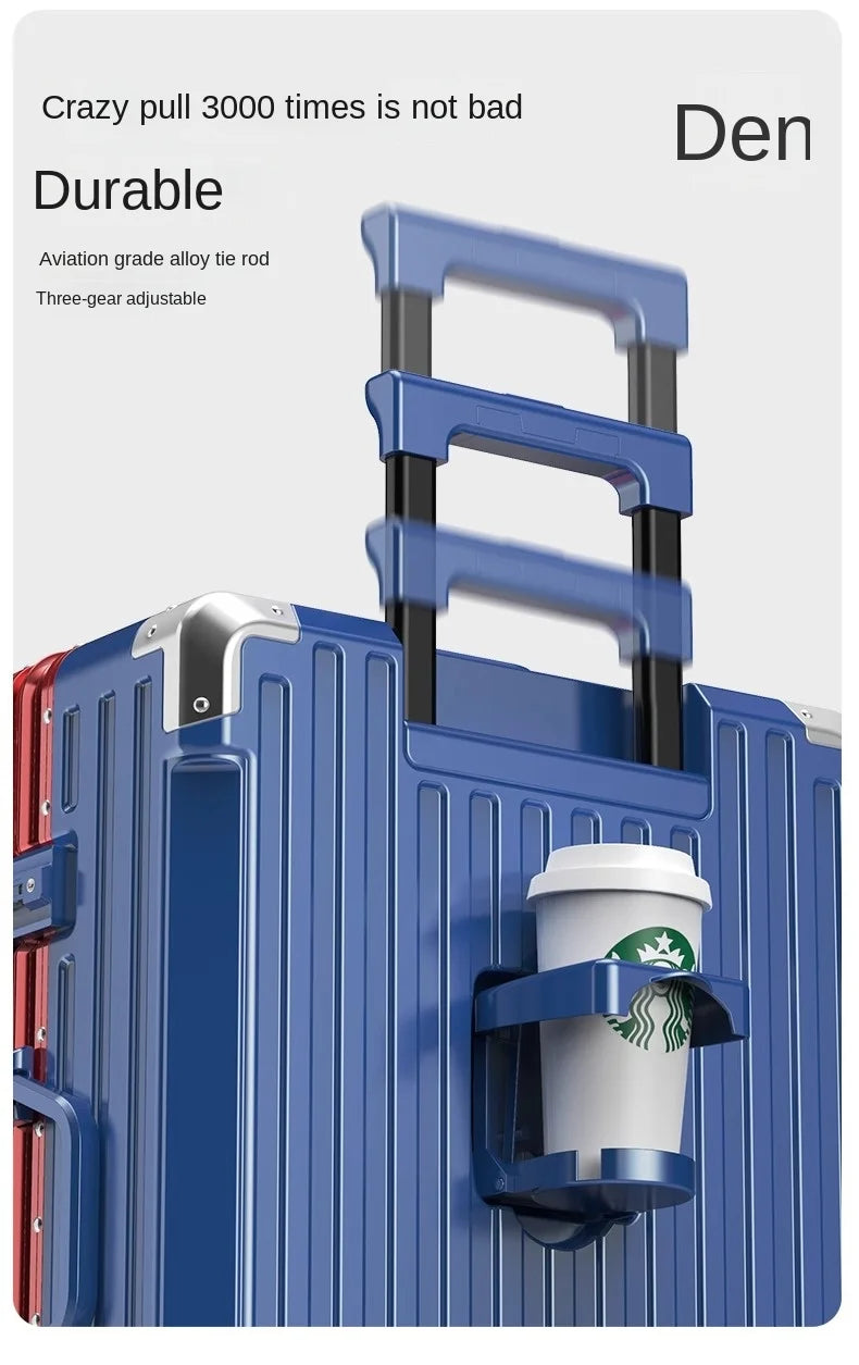 28/30 inch Large-capacity Luggage Lightweight Aluminium Frame Trolley Case 20 inch Can Boarding Zip Model Suitcases on Wheels