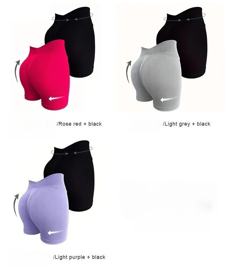 Women Summer V- Waisted Yoga Shorts Fashionable and Sexy Running Fitness Pants Gym High Elastic Hip Liftting Sports Shorts