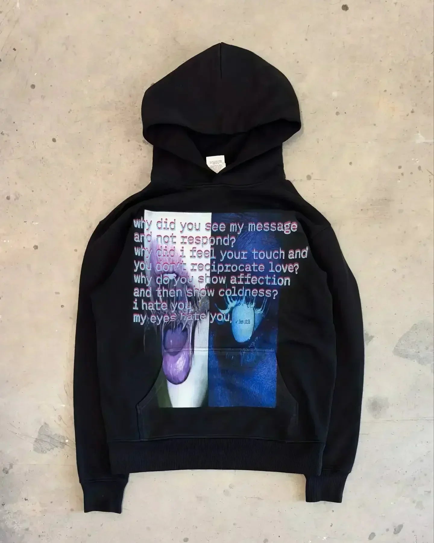 Vintage Embroidery Print Hoodies Women Grunge Sweatshirt Tops Streetwear Harajuku Gothic Y2k Style Hoodie Women Clothing