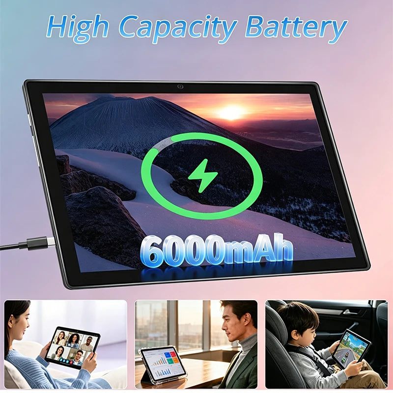 2026 New Upgraded Pad 10.1 Inch 4GB RAM 64GB ROM 4G Dual SIM Network AI Speed-up Tablet Bluetooth WiFi 6000mAh