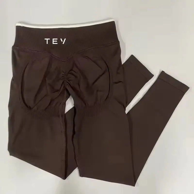 Ignite Sculpt Series Logo Scrunch Seamless Leggings Women Yoga Pants Hip Lifting Running Exercise Gym Sports Bra Fitness Shorts