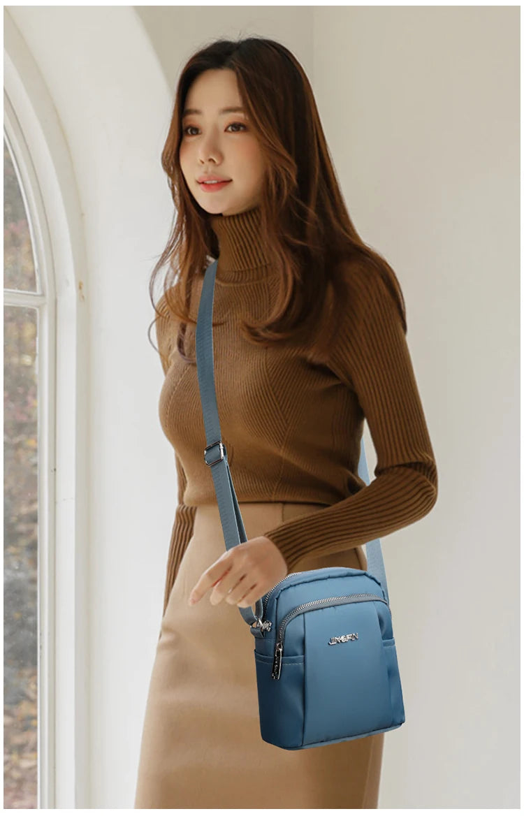 Women's Waterproof Shoulder Bag - Fashion Crossbody with Organizer Pockets for Phone, Keys & Essentials