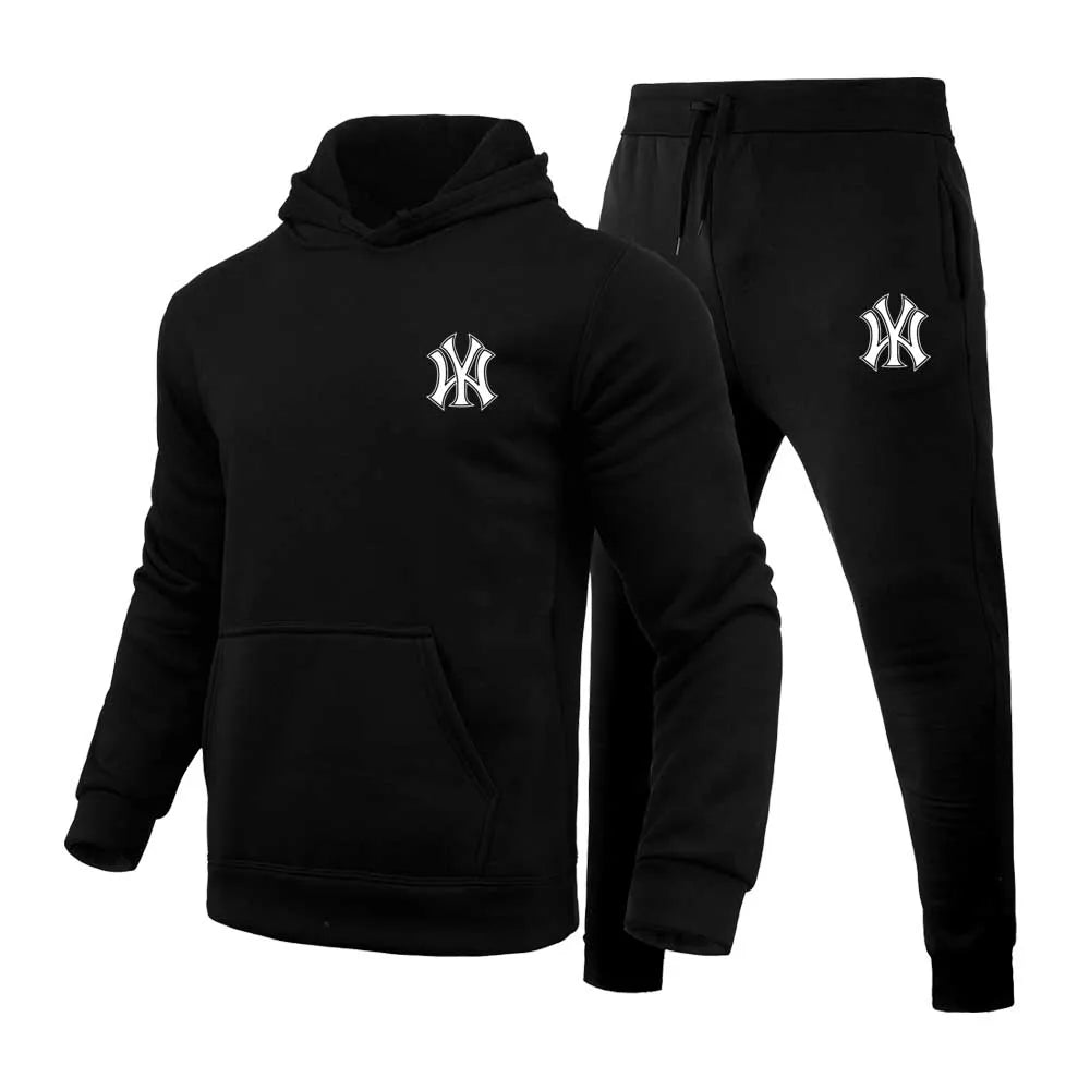 Sportswear, hoodies, drawstring pants, men's sports hoodies, running sportswear for autumn and winter